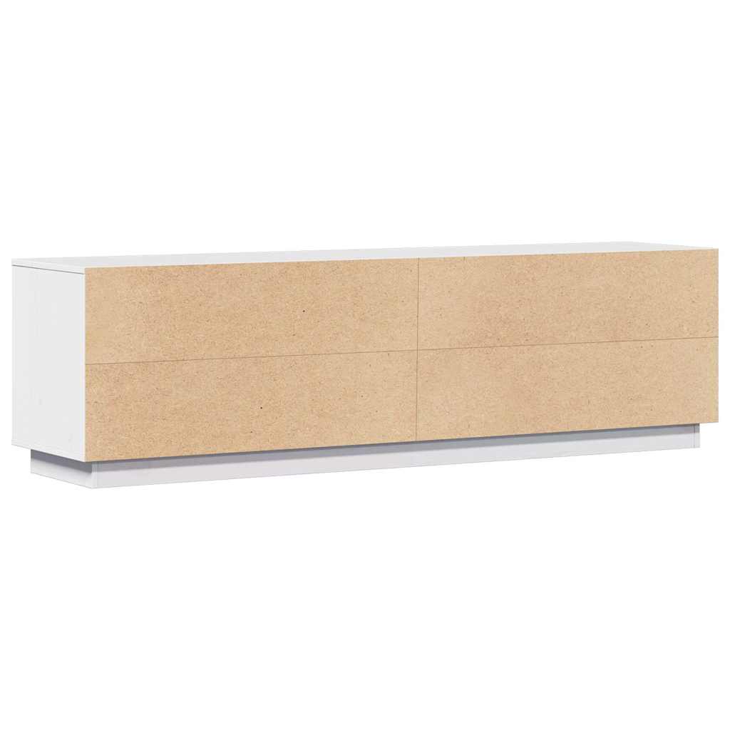 tv-bord 156x37x45 cm massivt fyrretræ hvid