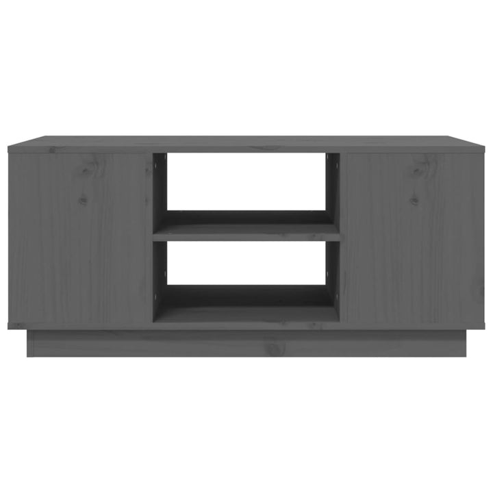 sofabord 90x49x40,5 cm massivt fyrretræ grå