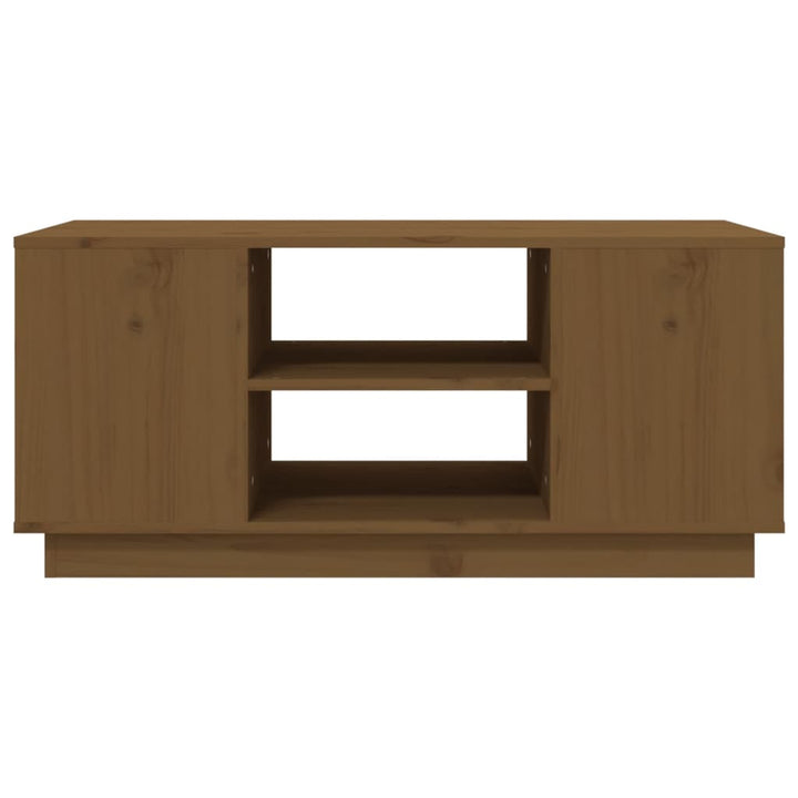 sofabord 90x49x40,5 cm massivt fyrretræ gyldenbrun