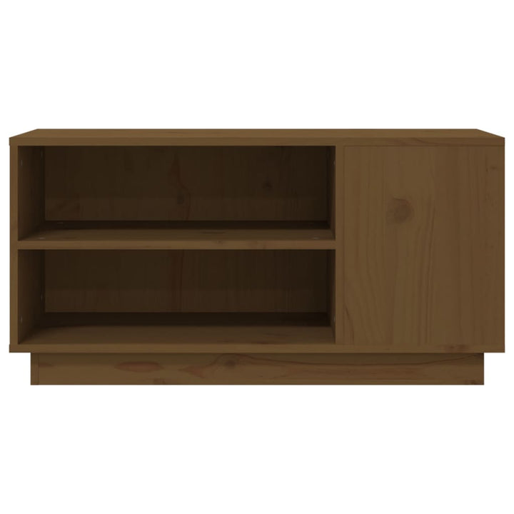 tv-bord 80x35x40,5 cm massivt fyrretræ gyldenbrun