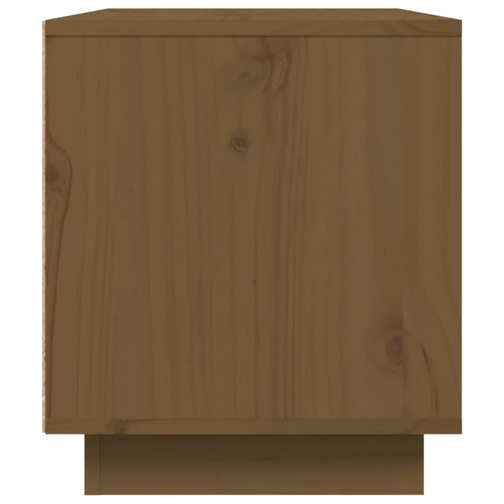 tv-bord 80x35x40,5 cm massivt fyrretræ gyldenbrun