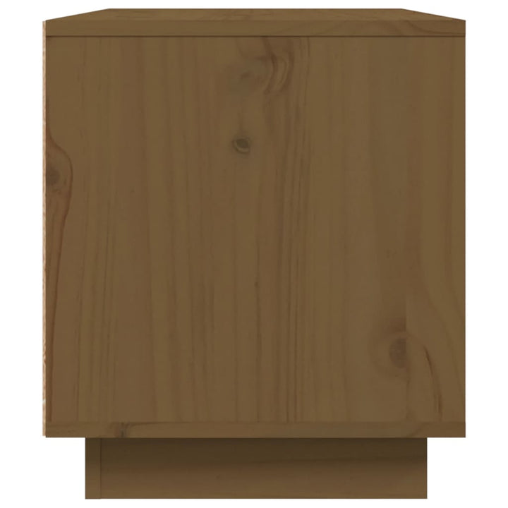 tv-bord 80x35x40,5 cm massivt fyrretræ gyldenbrun
