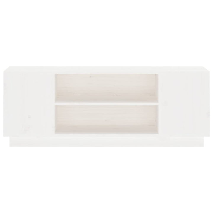 tv-bord 110x35x40,5 cm massivt fyrretræ hvid