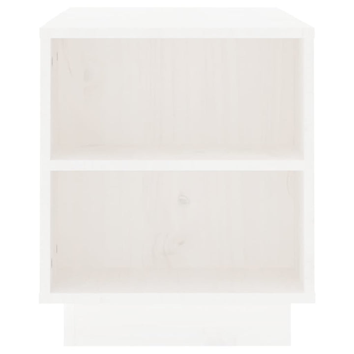 tv-bord 110x35x40,5 cm massivt fyrretræ hvid