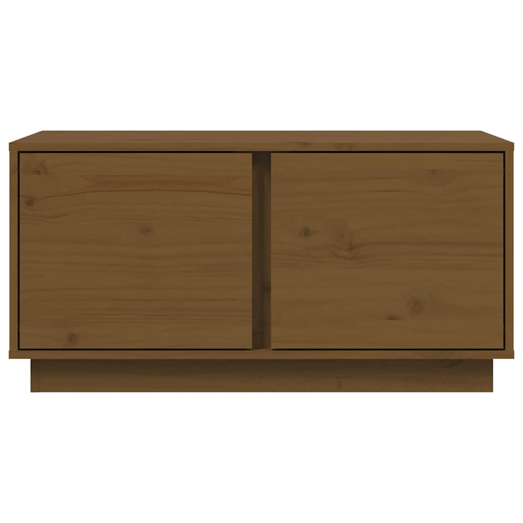 sofabord 80x50x40 cm massivt fyrretræ gyldenbrun