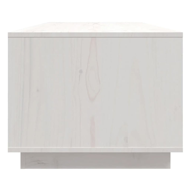 sofabord 110x50x40 cm massivt fyrretræ hvid