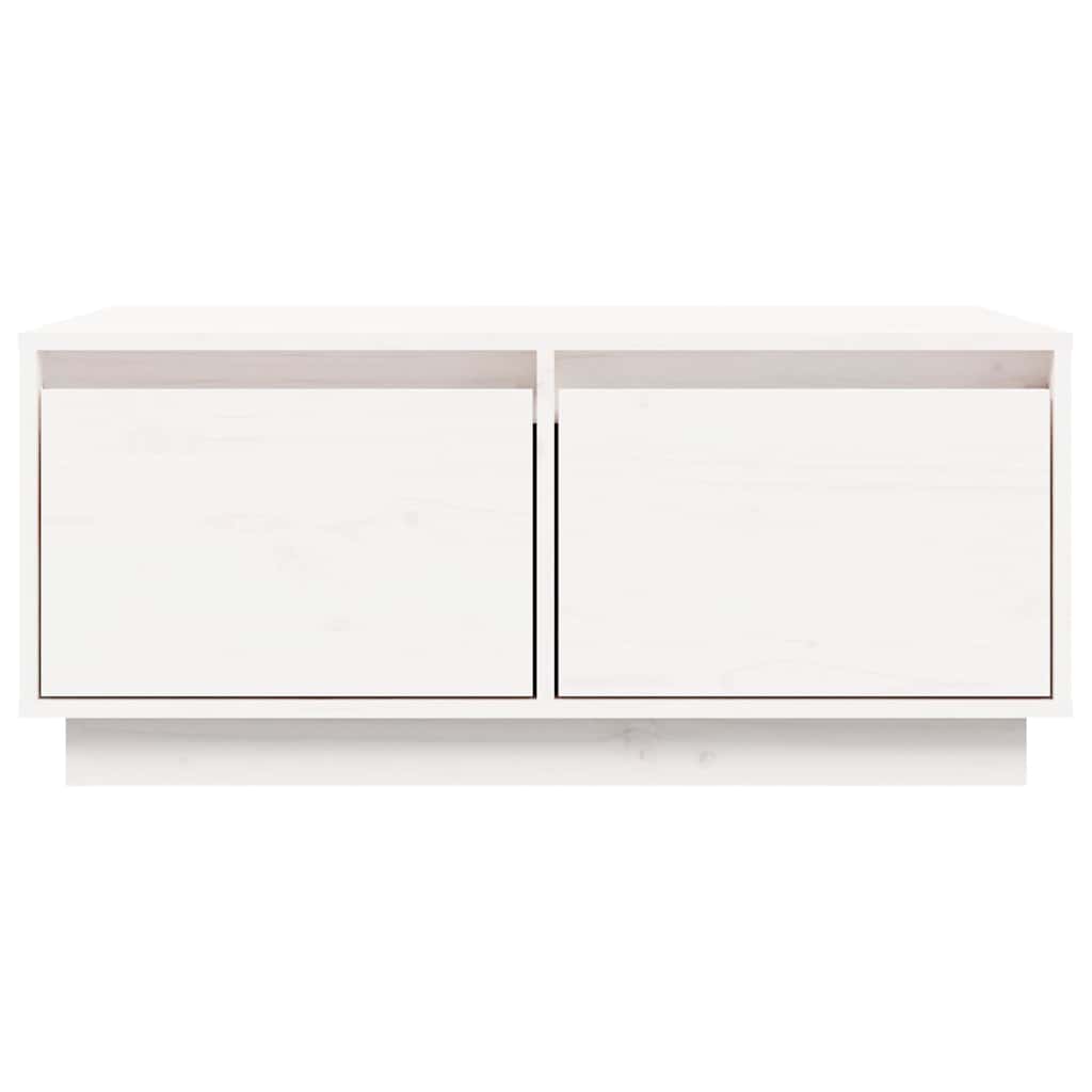 sofabord 80x50x35 cm massivt fyrretræ hvid