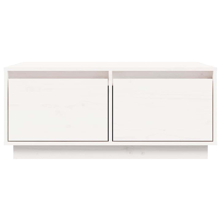 sofabord 80x50x35 cm massivt fyrretræ hvid