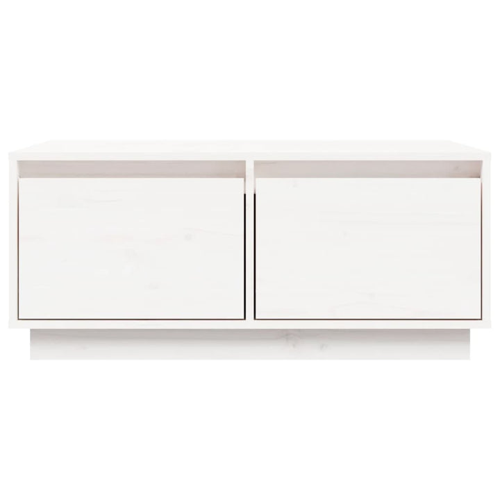 sofabord 80x50x35 cm massivt fyrretræ hvid