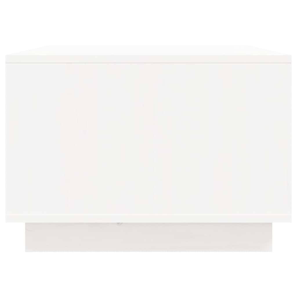 sofabord 80x50x35 cm massivt fyrretræ hvid