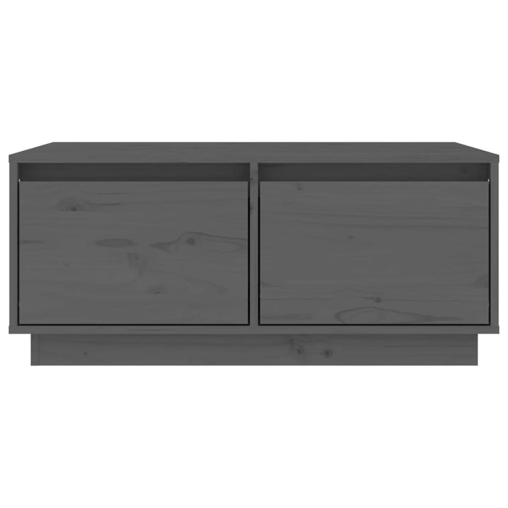 sofabord 80x50x35 cm massivt fyrretræ grå