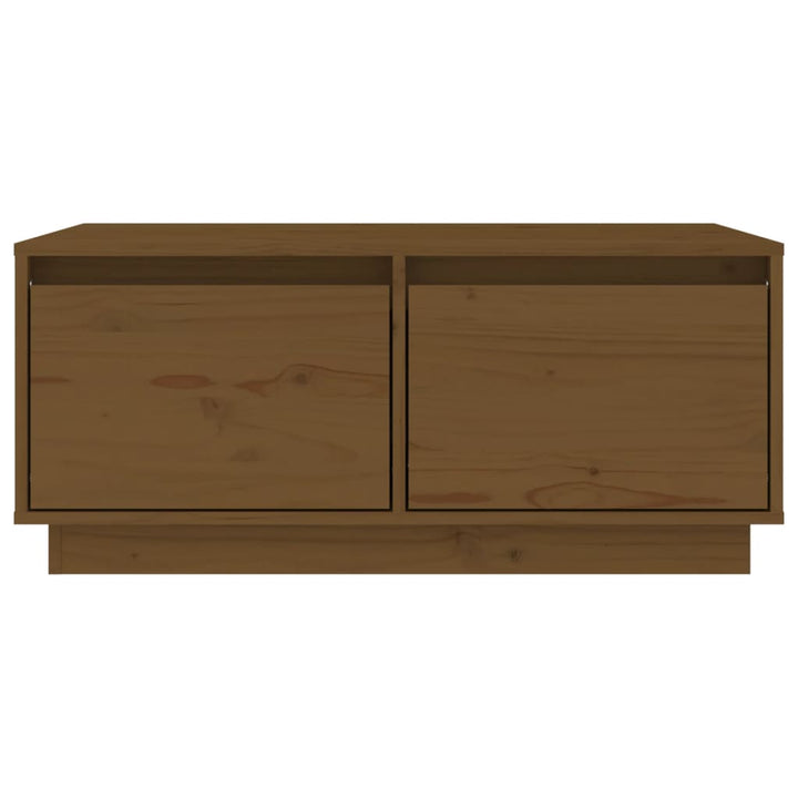 sofabord 80x50x35 cm massivt fyrretræ gyldenbrun