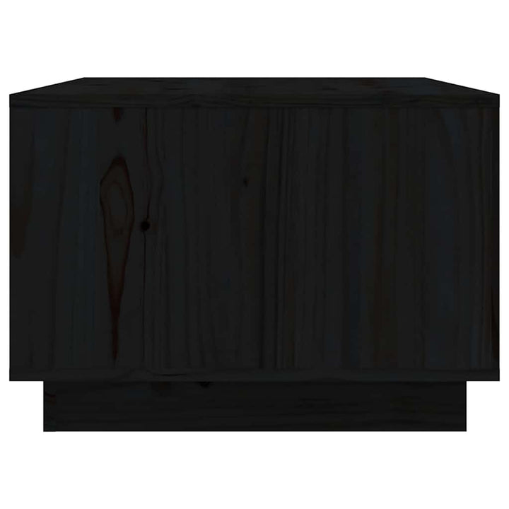 sofabord 80x50x35 cm massivt fyrretræ sort