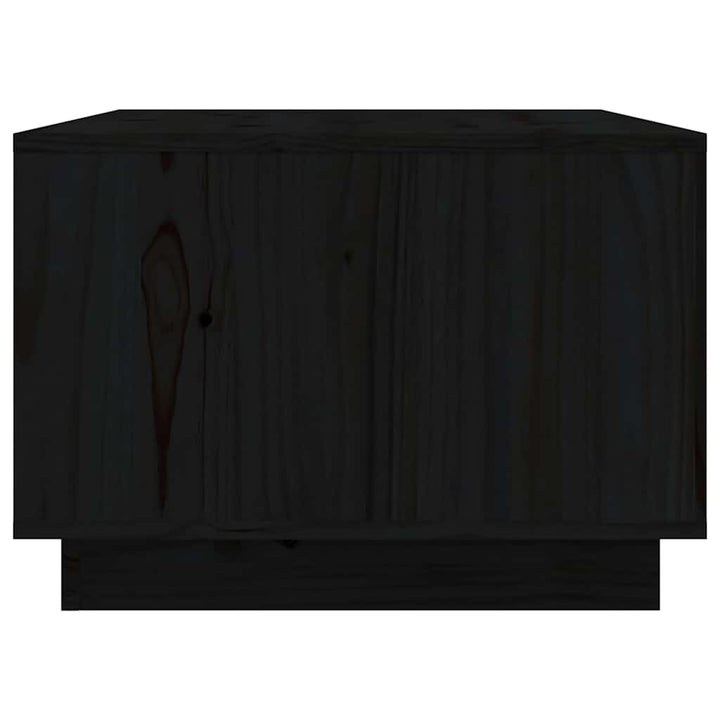sofabord 80x50x35 cm massivt fyrretræ sort