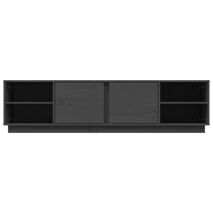 tv-bord 156x40x40 cm massivt fyrretræ grå