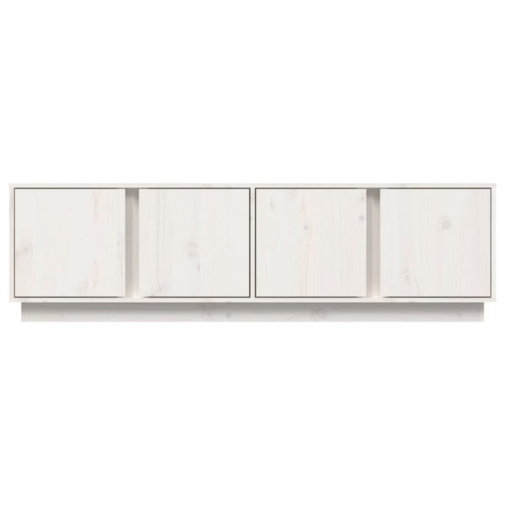 tv-bord 140x40x40 cm massivt fyrretræ hvid