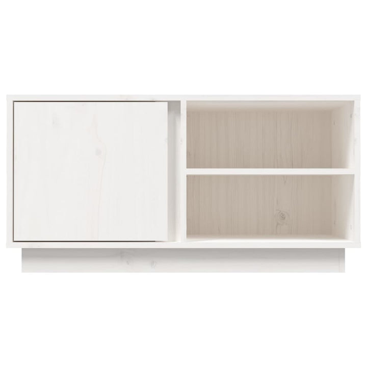 tv-bord 80x35x40,5 cm massivt fyrretræ hvid