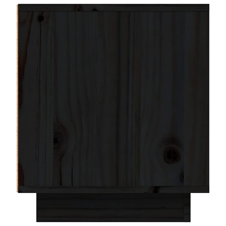 tv-bord 80x35x40,5 cm massivt fyrretræ sort