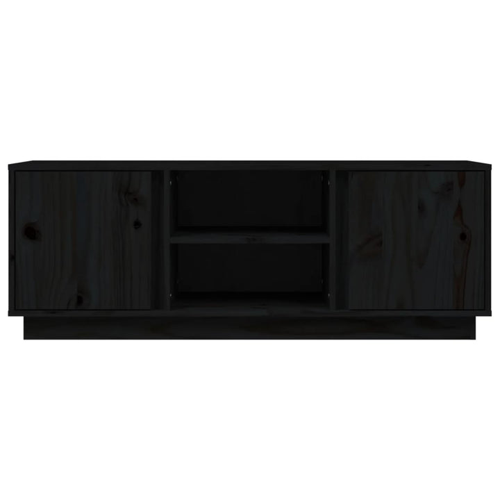 tv-bord 110x35x40,5 cm massivt fyrretræ sort