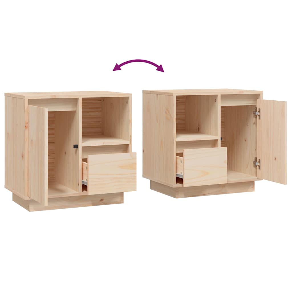 sengebord 50x34x50 cm massivt fyrretræ