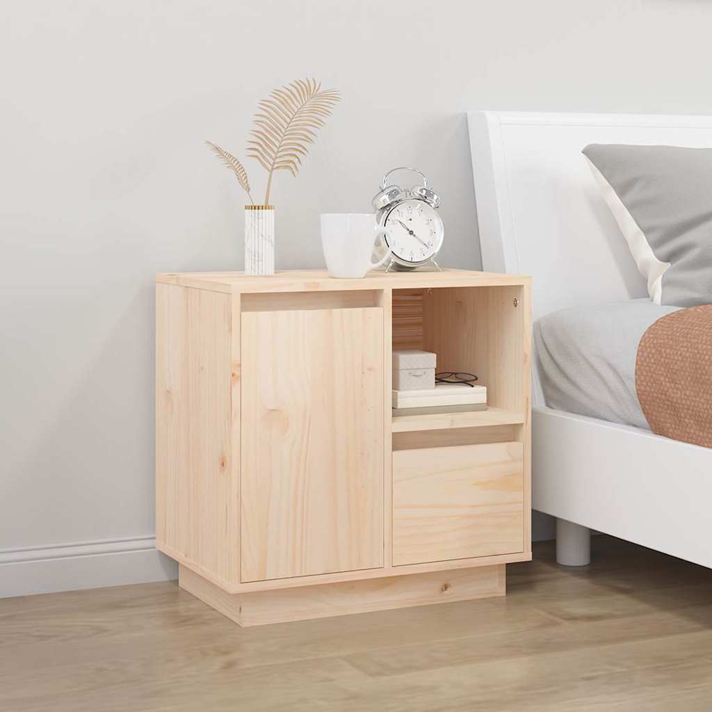 sengebord 50x34x50 cm massivt fyrretræ