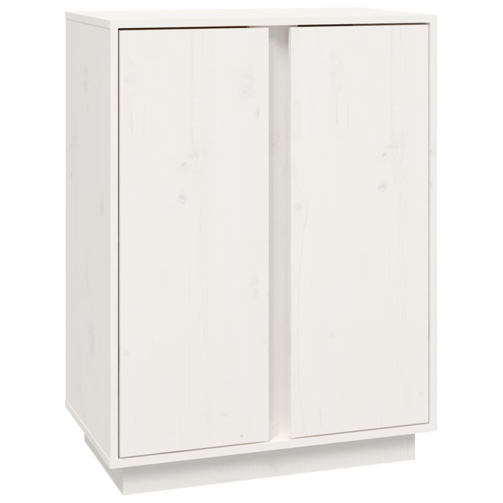 skænk 60x35x80 cm massivt fyrretræ hvid