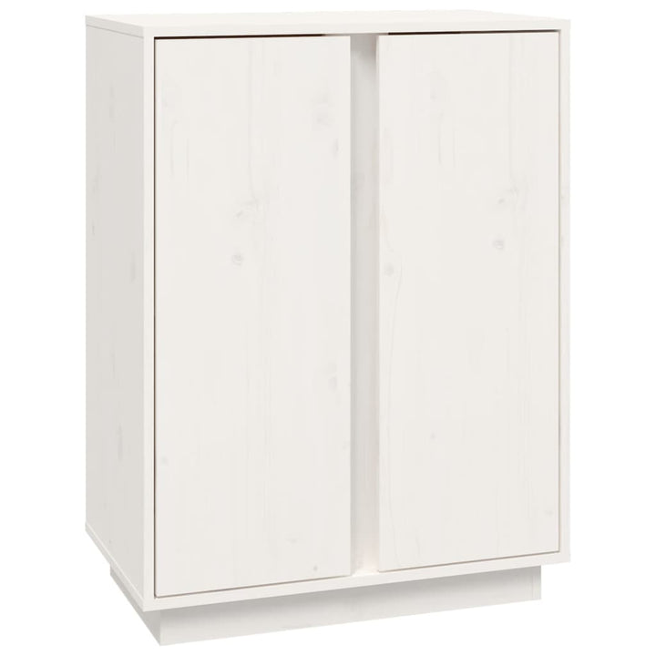 skænk 60x35x80 cm massivt fyrretræ hvid