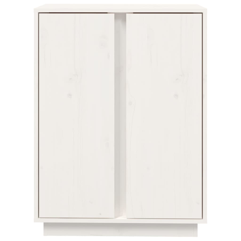 skænk 60x35x80 cm massivt fyrretræ hvid