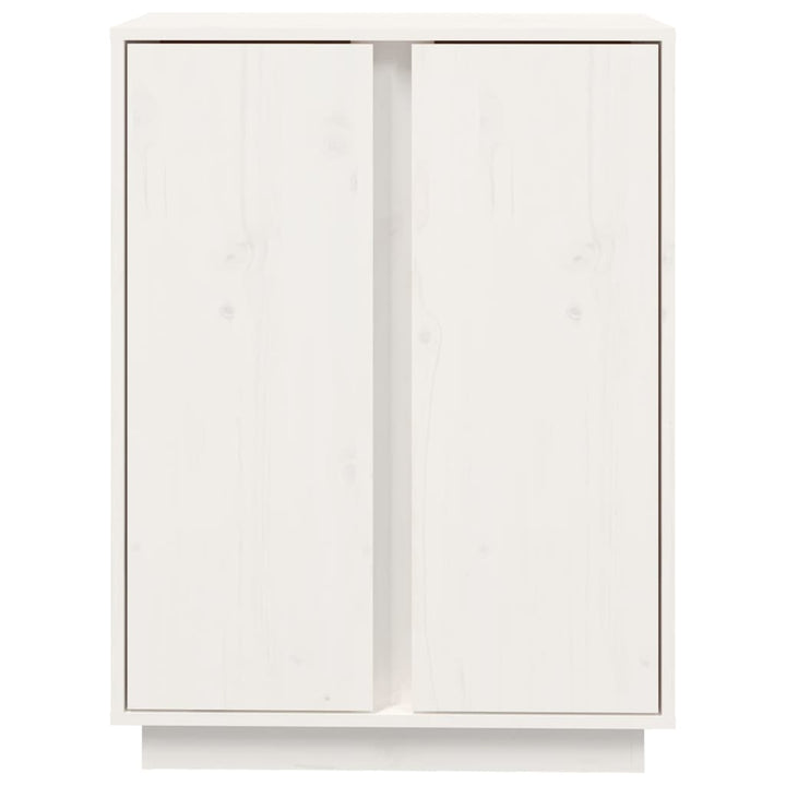 skænk 60x35x80 cm massivt fyrretræ hvid