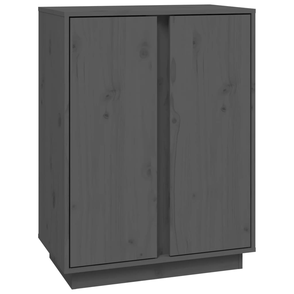 skænk 60x35x80 cm massivt fyrretræ grå