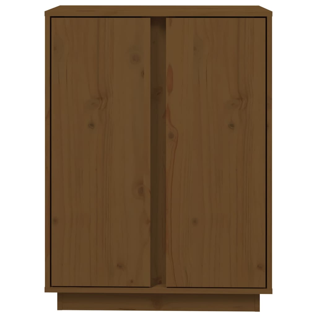skænk 60x35x80 cm massivt fyrretræ gyldenbrun
