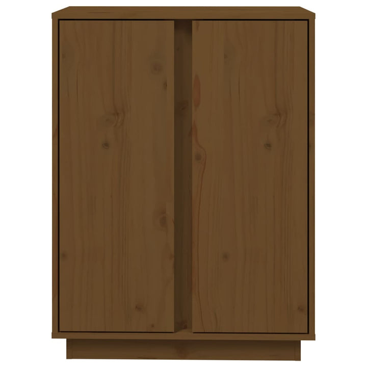 skænk 60x35x80 cm massivt fyrretræ gyldenbrun