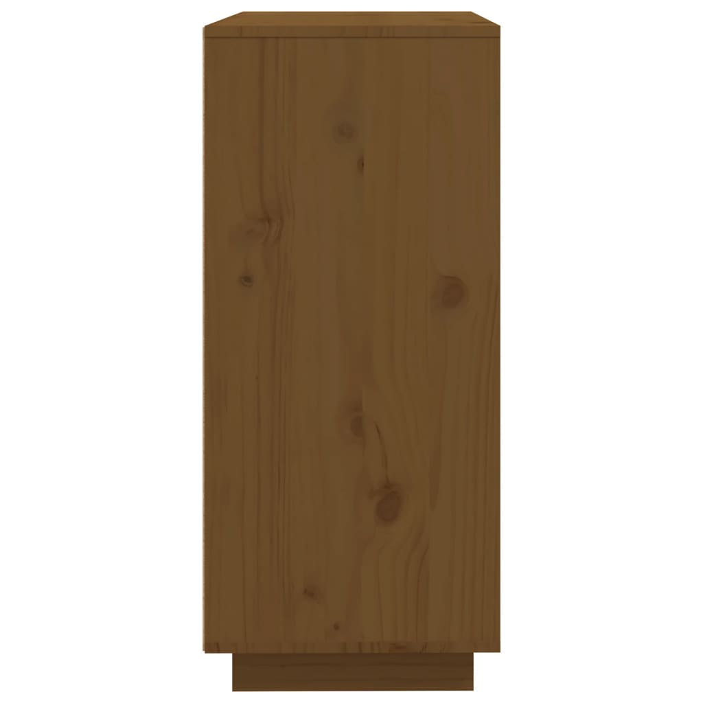skænk 60x35x80 cm massivt fyrretræ gyldenbrun