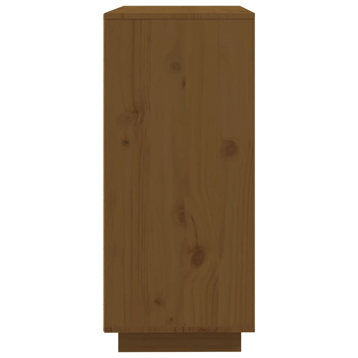 skænk 60x35x80 cm massivt fyrretræ gyldenbrun