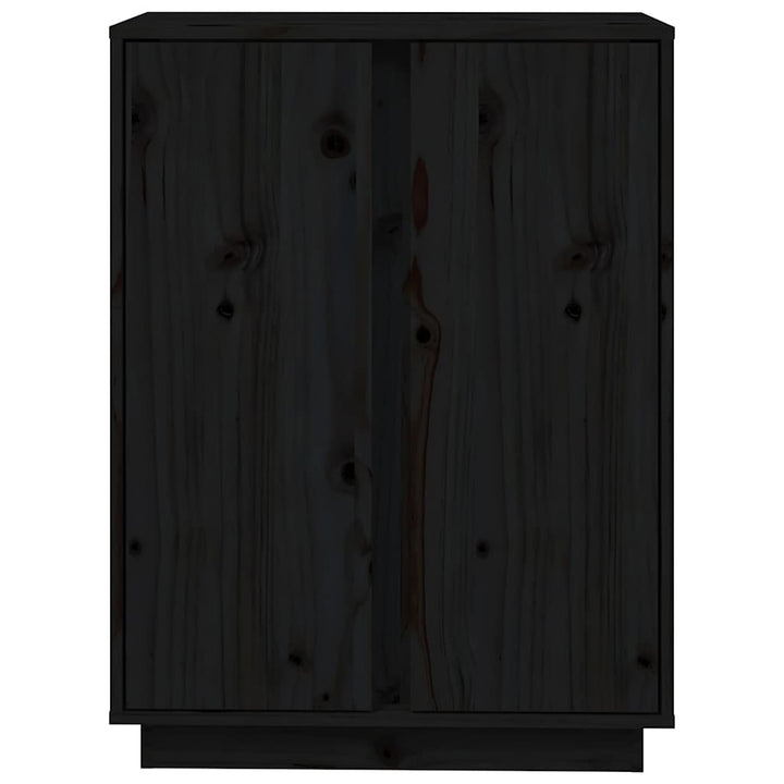 skænk 60x35x80 cm massivt fyrretræ sort