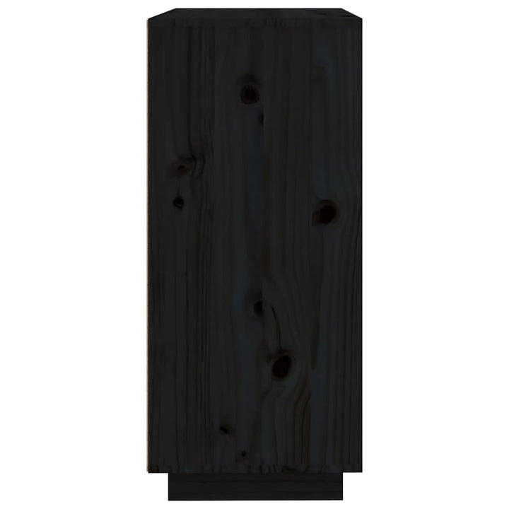 skænk 60x35x80 cm massivt fyrretræ sort