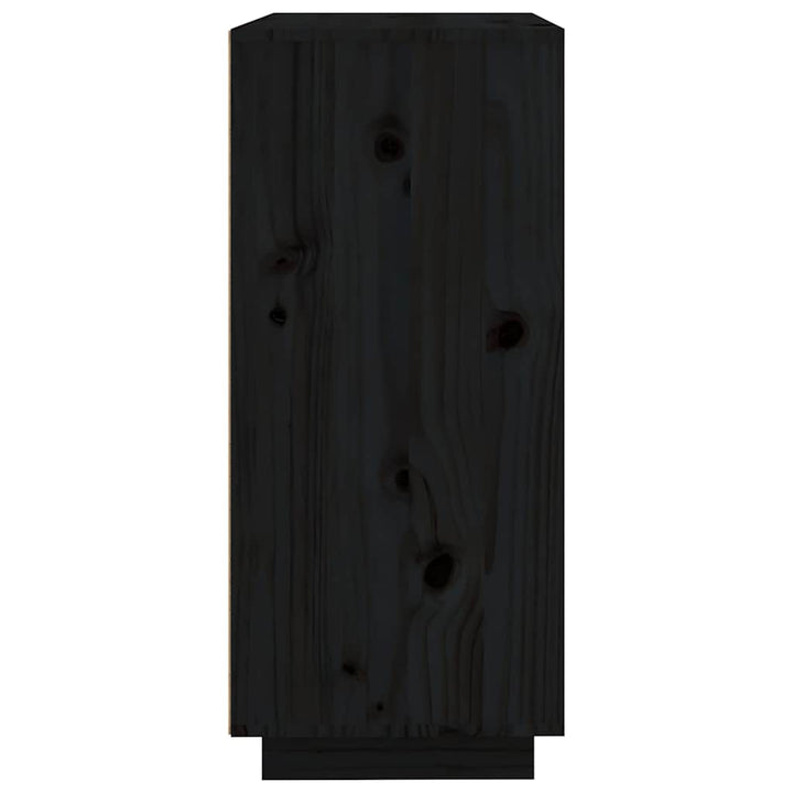 skænk 60x35x80 cm massivt fyrretræ sort