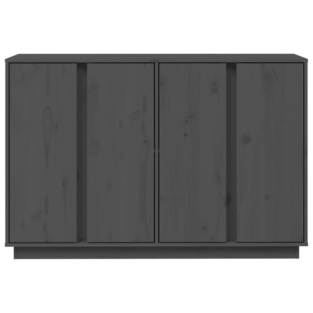 skænk 120x35x80 cm massivt fyrretræ grå