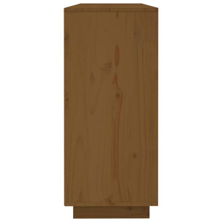 skænk 120x35x80 cm massivt fyrretræ gyldenbrun