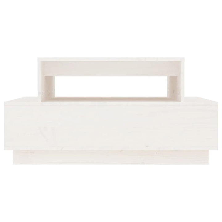 sofabord 80x55x40,5 cm massivt fyrretræ hvid