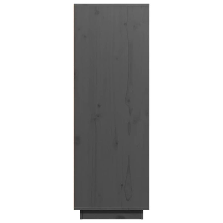 højskab 60x40x116,5 cm massivt fyrretræ grå