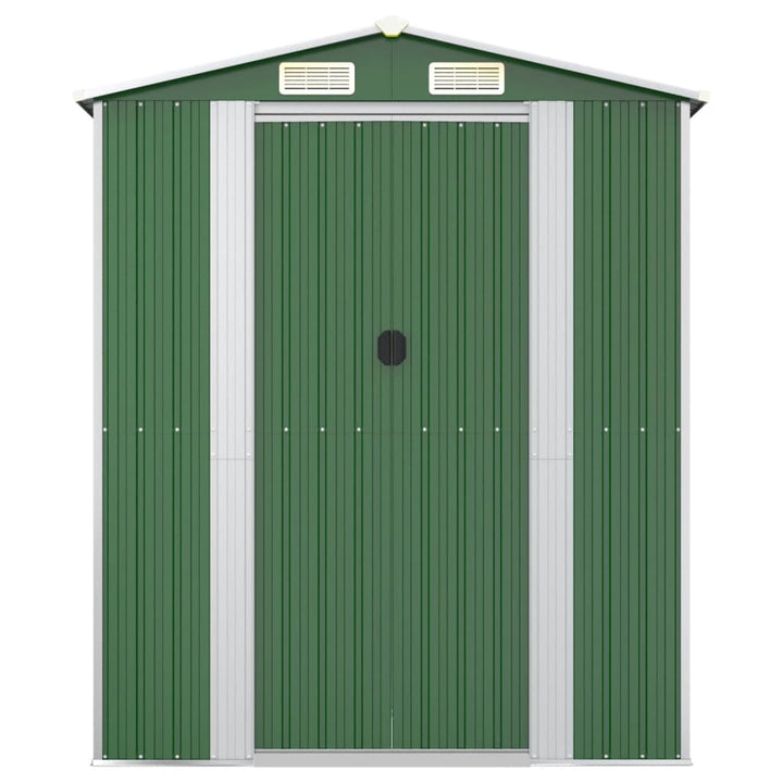 haveskur 192x357x223 cm galvaniseret stål grøn