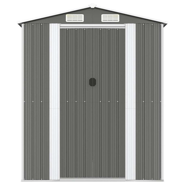 haveskur 192x440x223 cm galvaniseret stål lysegrå