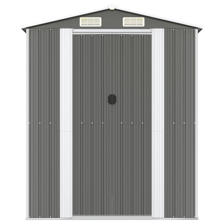 haveskur 192x523x223 cm galvaniseret stål lysegrå