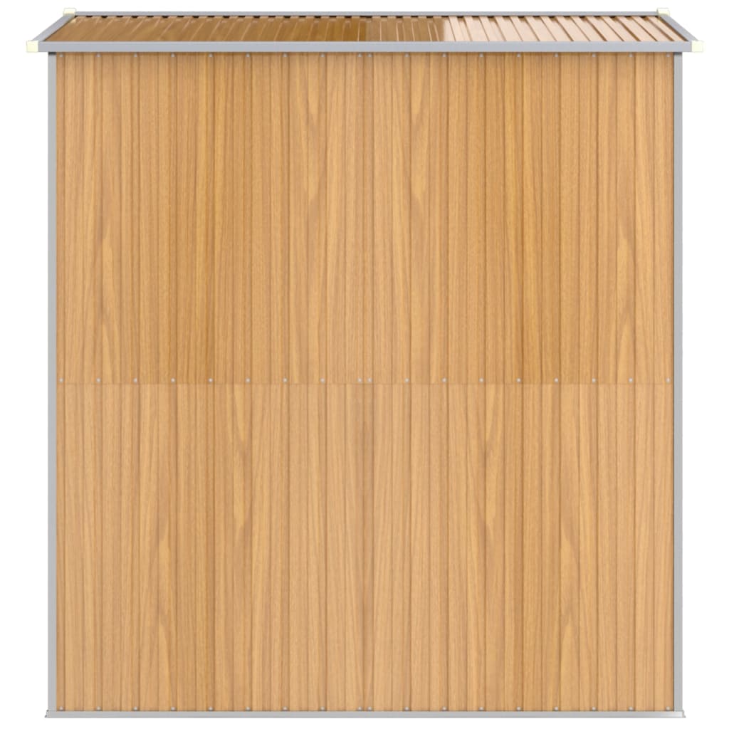 haveskur 192x191x223 cm galvaniseret stål lysebrun