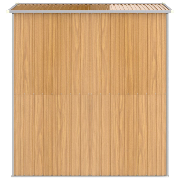 haveskur 192x191x223 cm galvaniseret stål lysebrun