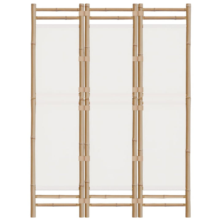 3-panels rumdeler 120 cm foldbar bambus og kanvas