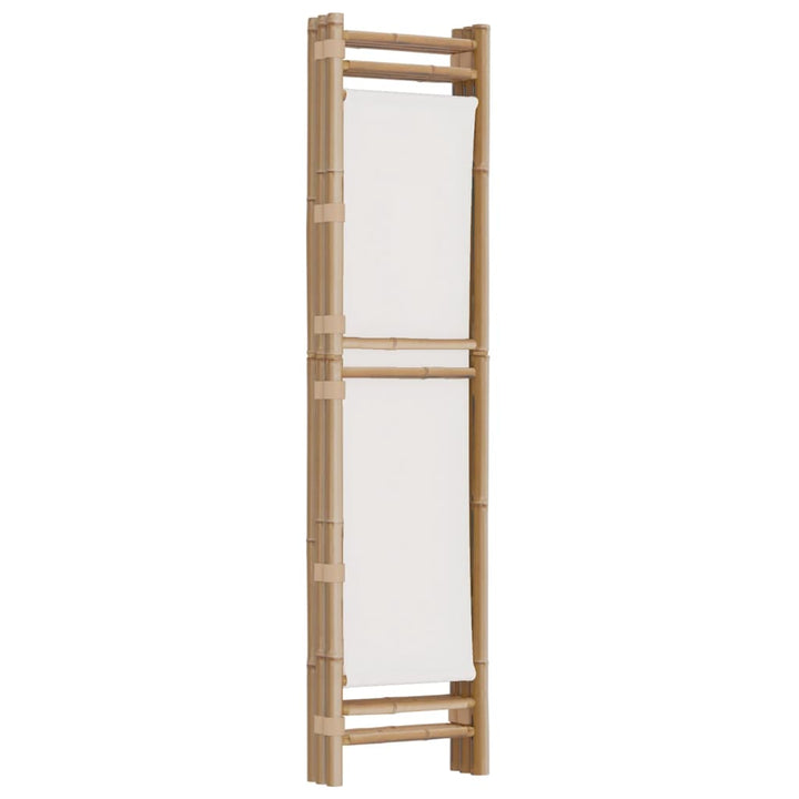 3-panels rumdeler 120 cm foldbar bambus og kanvas