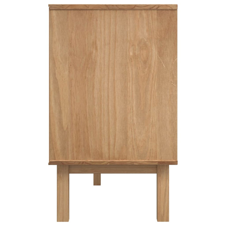 skænk OTTA 113,5x43x73 cm massivt fyrretræ brun og hvid