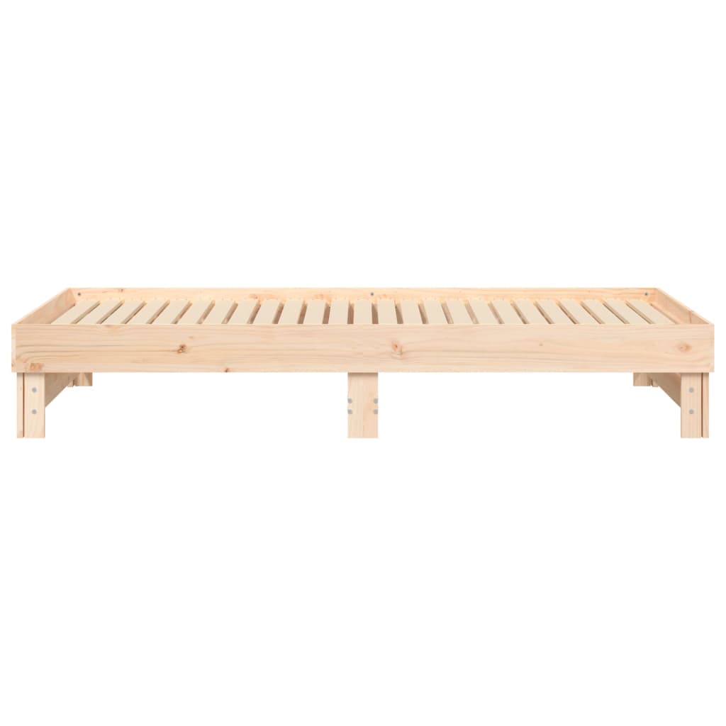 daybed med udtræk 2x(90x200) cm massivt fyrretræ